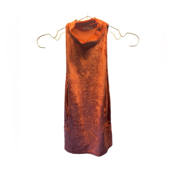 Free People crushed velvet racer back sleeveless top - Picture 5 of 6